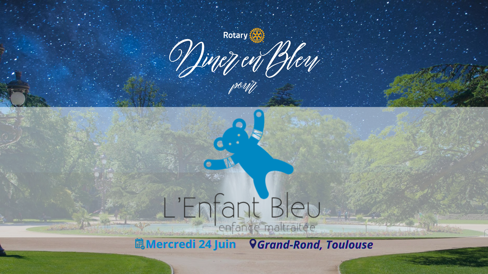 Dîner en Bleu pour l’Enfant Bleu le 24 juin 2026